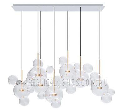 34 Bubble Glass 7 Light Chandelier