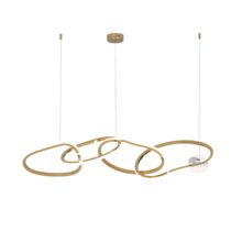Halo Ring 4 Light Aurora Twist ED Pendant Chandelier