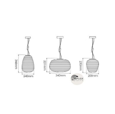 Festival Mid Fluted Glass Pendant Light - Image 3