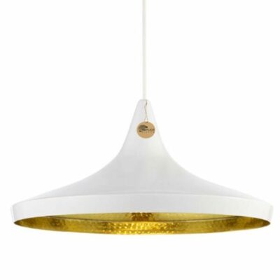 Replica Beat Shade Wide White Pendant Light by Tom Dixon