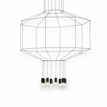 Replica 3D Octagonal Black Pendant Vibia Wireflow 8 Light