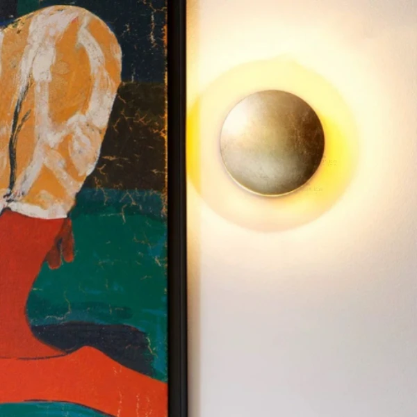 Sea Shell Rose Gold Two Disc Wall Sconce - Image 10