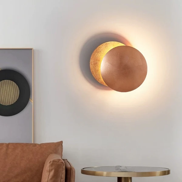 Sea Shell Rose Gold Two Disc Wall Sconce - Image 3