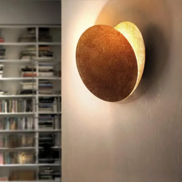 Sea Shell Rose Gold Two Disc Wall Sconce - Image 6