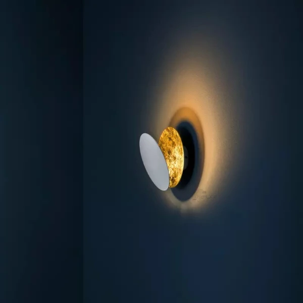 Sea Shell Rose Gold Two Disc Wall Sconce - Image 14