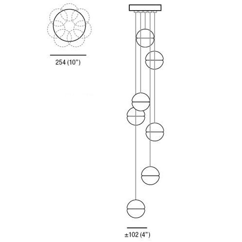 Replica Bocci 14.7 LED Pendant Chandelier Light - Image 2