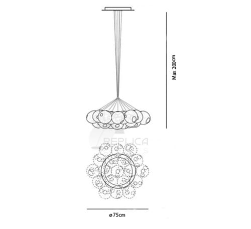Replica Bocci 28.19 Cluster Pendant Chandelier Light - Image 3