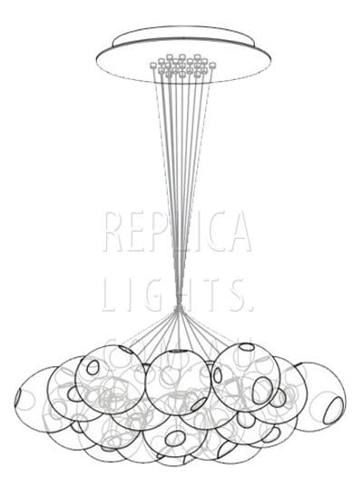 Replica Bocci 28.19 Cluster Pendant Chandelier Light - Image 2