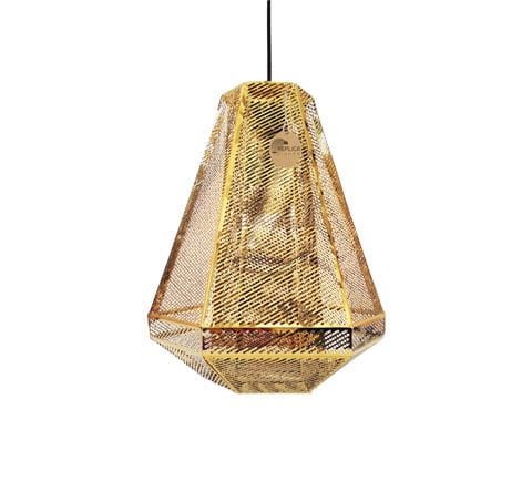 Replica Cell Tall Gold Pendant Light by Tom Dixon