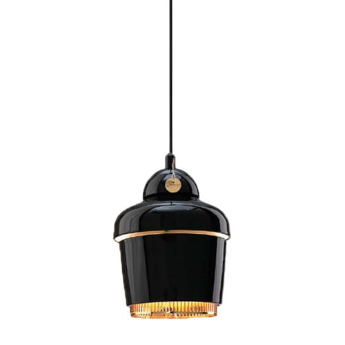 Replica Artek a330 Black Bell Pendant Light