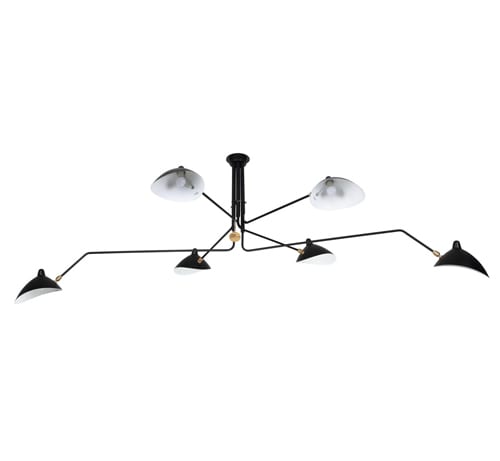 Replica Serge Mouille 6 Arm Ceiling Lamp - Image 2