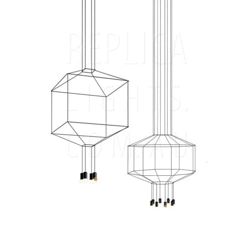 Replica Wire Pendant 4 Light Vibia Wireflow Lighting by Arik Levy - Image 2
