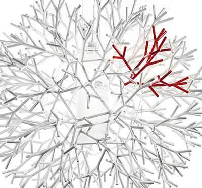 Replica White Red Lagranja Group Coral Pendant Light by Pallucco - Image 3