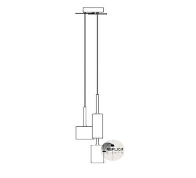 Replica Spillray Chandelier 3 Light Clear Glass Pendant - Image 2