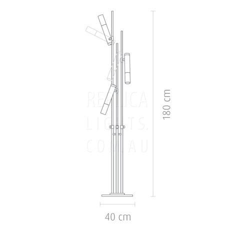 Replica Black Gold Delightfull IKE Unique Floor Standing Lamp - Image 2