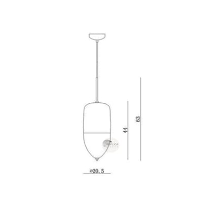 Replica Float Buoy F5 Pearl White Glass Pendant Light - Image 2