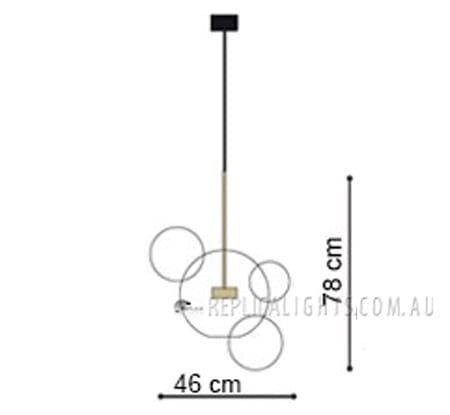 Replica Bolle 1 Light Bubble Chandelier Pendant - Image 3