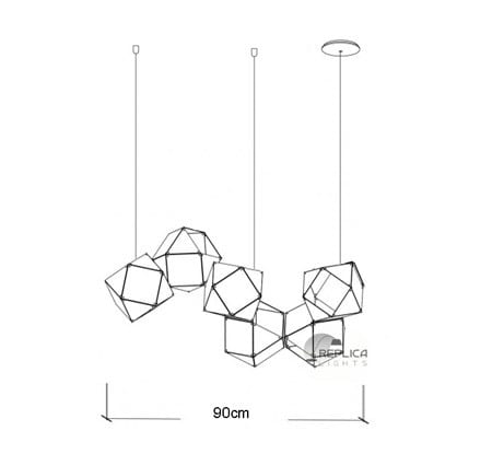 Replica Small Chandelier Welles 6 Light by Gabriel Scott - Image 2