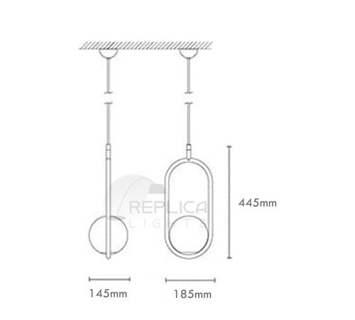 Replica C Ball Opal Glass Pendant Light by Stone Designs for B Lux - Image 2