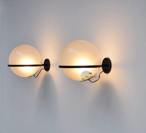 Replica Glass Ball Wall Light Flos 2042 Vintage by Gino Sarfatti - Image 2