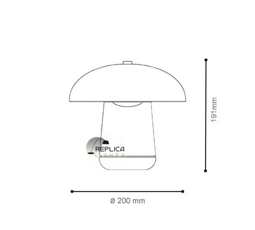 Replica Dome Ongo Rose Gold Table Lamp by Contardi - Image 2