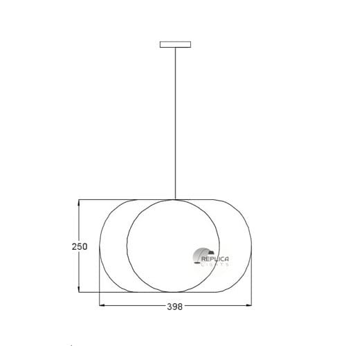 Replica Reversible Black KUU Lunar Pendant Light - Image 2