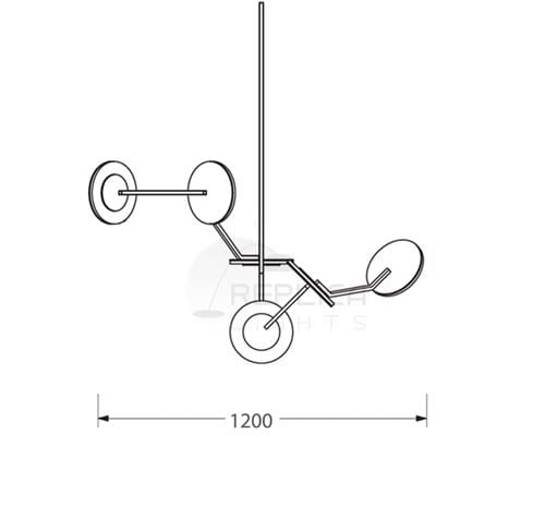 Replica Disco Chandelier 6.1 Minimalist Pendant Light by James Dieter - Image 2