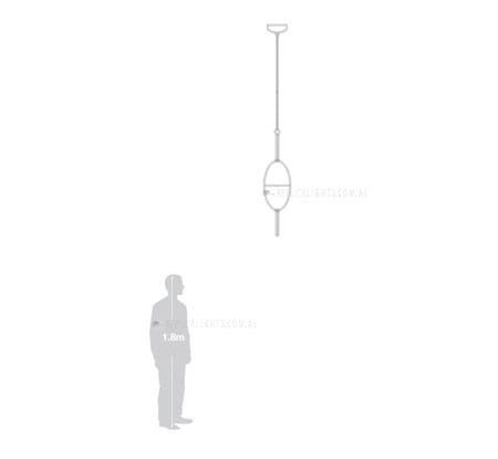 Replica Float F1 Aqua Blue Glass Pendant Light - Image 3