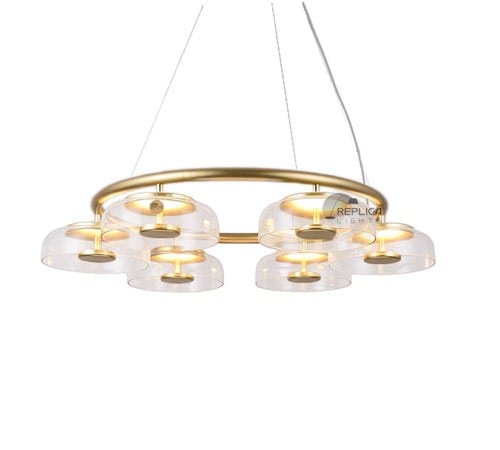Replica Round Glass Blossi 6 Light Pendant by Nuura Design