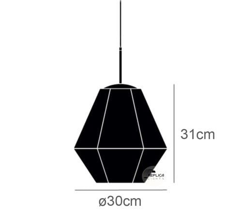 Replica Cut Tall Copper Gold Lantern Pendant Light by Tom Dixon - Image 4